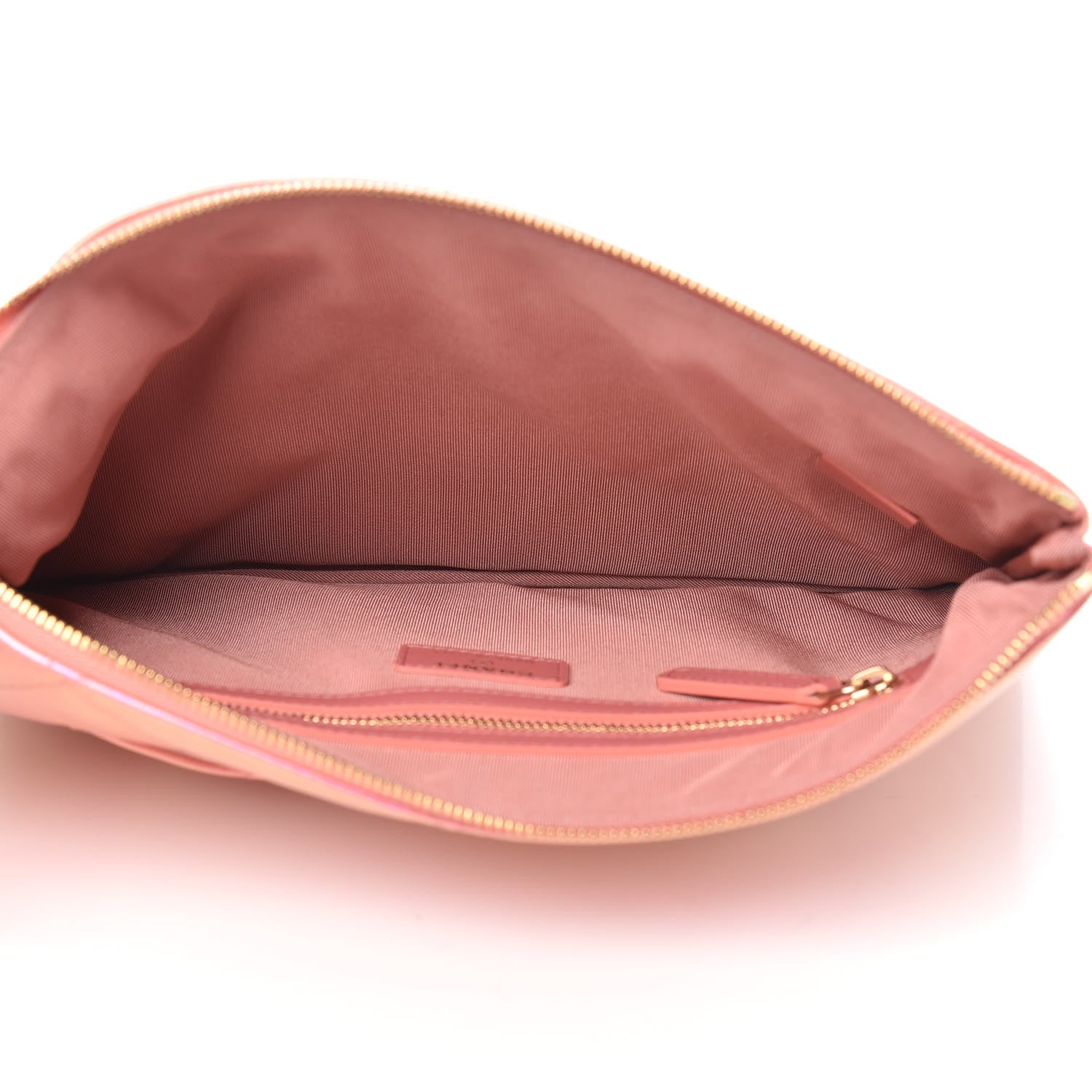 Chanel Iridescent Calfskin Quilted Large Chanel 19 Pouch Pink 5 of 9