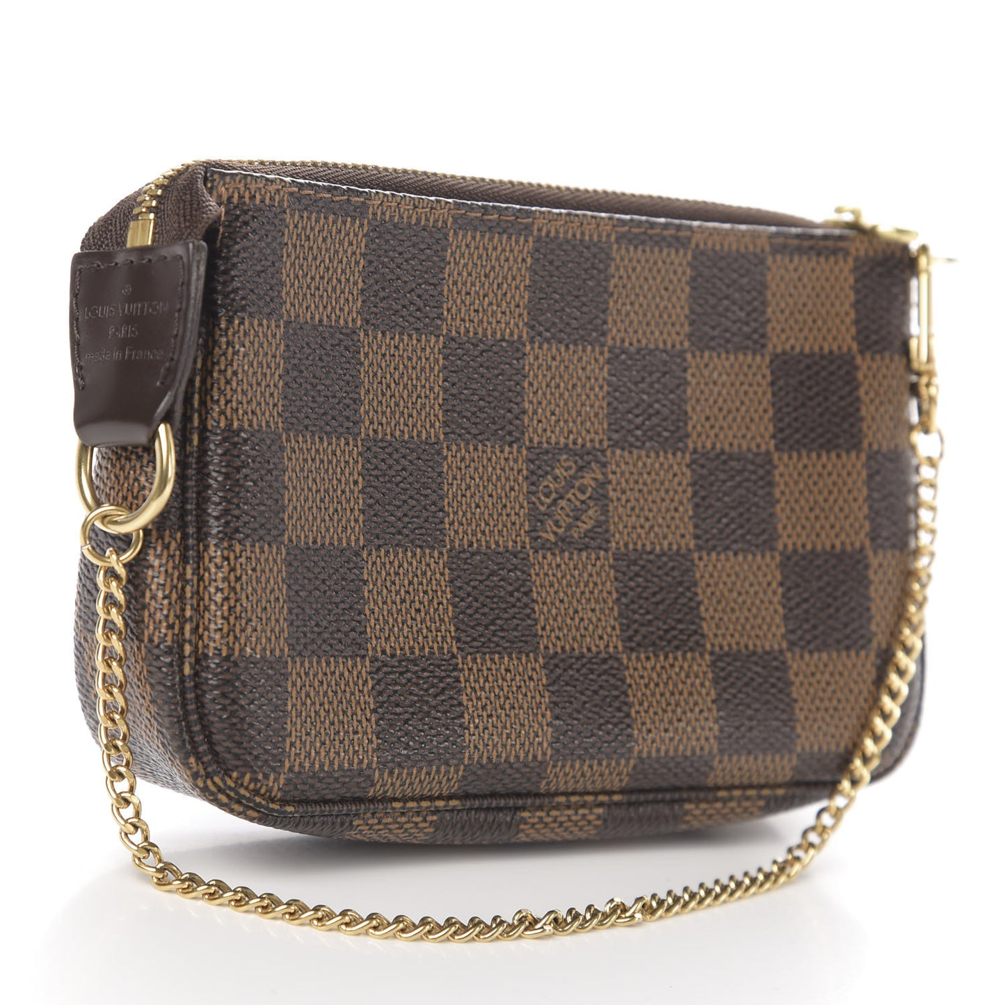 Damier Ebene Complice Trunks and Bags Mini Pochette Accessories Red