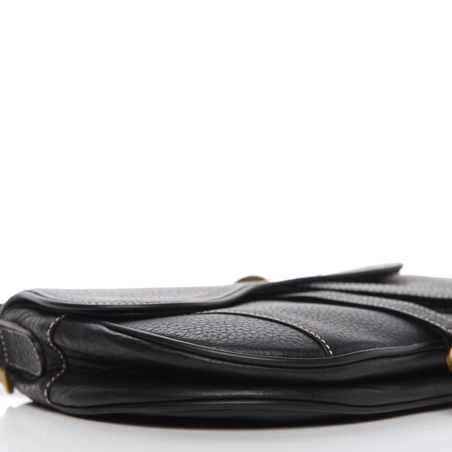 Calfskin Double Saddle Bag Black