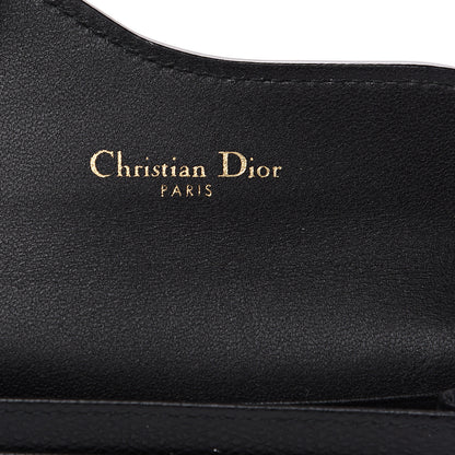Christian Dior Grained Calfskin Saddle Card Holder Black 5 of 6