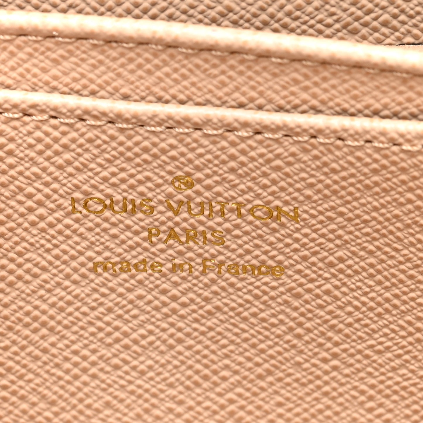 Hollographic Monoglam Zippy Coin Purse Wallet Beige