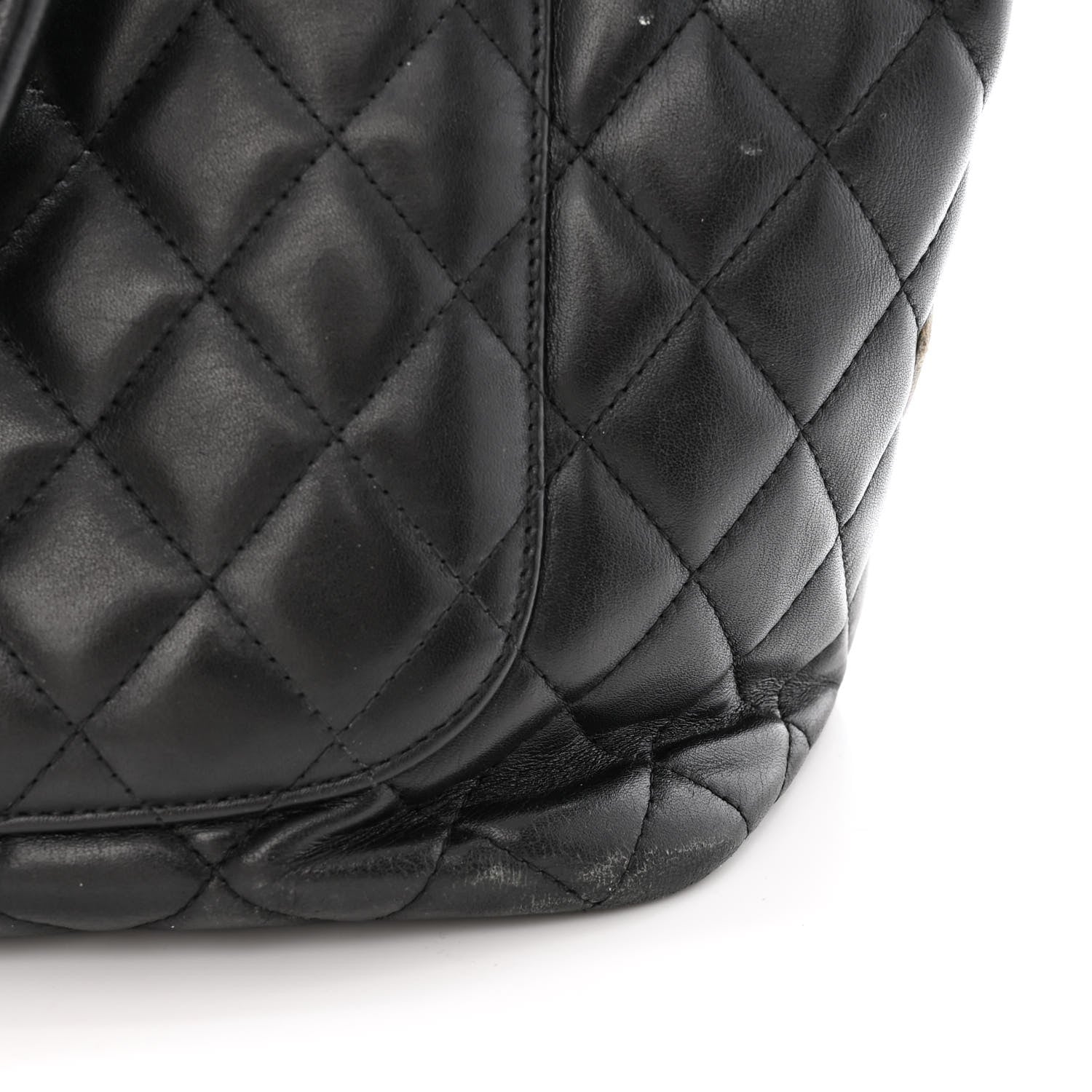 Chanel Calfskin Quilted Large Cambon Tote Black White 17 of 19