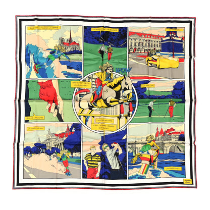 Hermes Silk Carre Wow Double Face Scarf 90 1 of 6