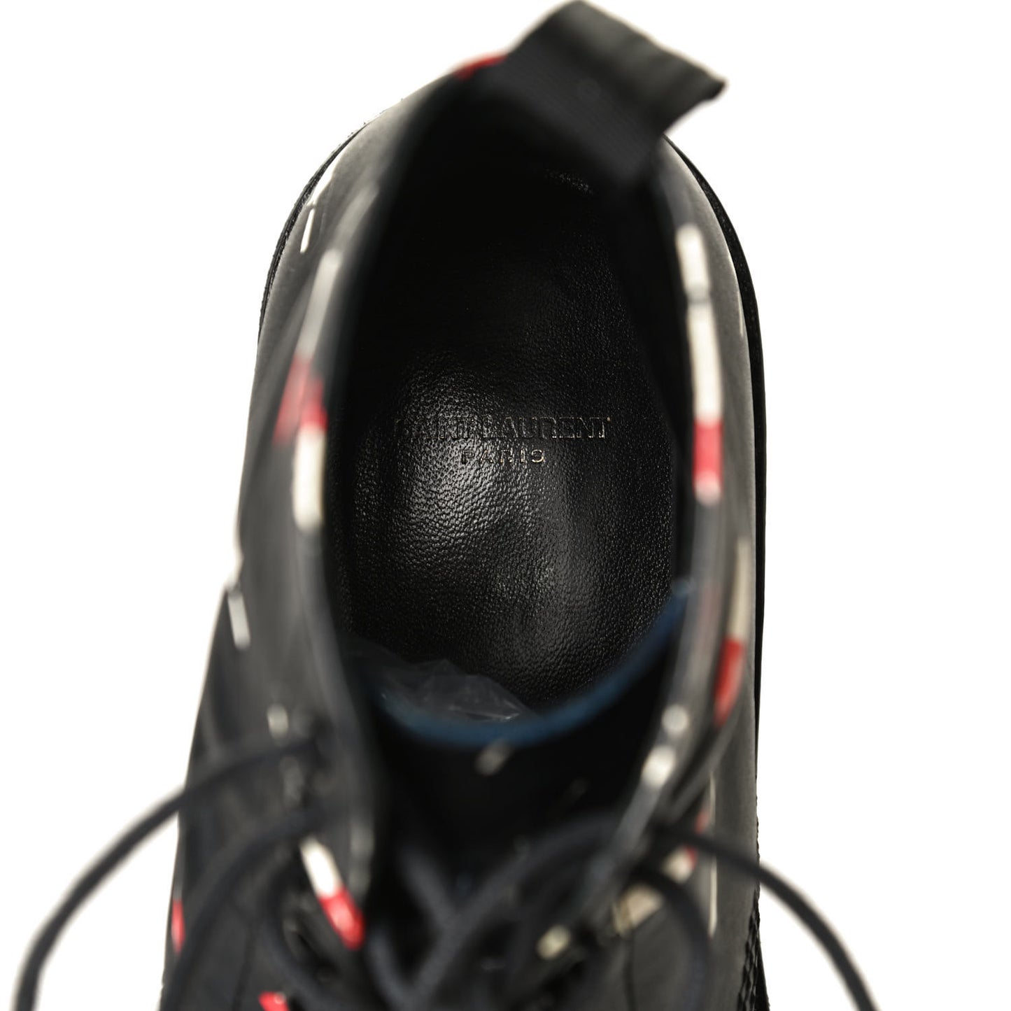Smooth Calfskin Rangers Boots 37 Black Red