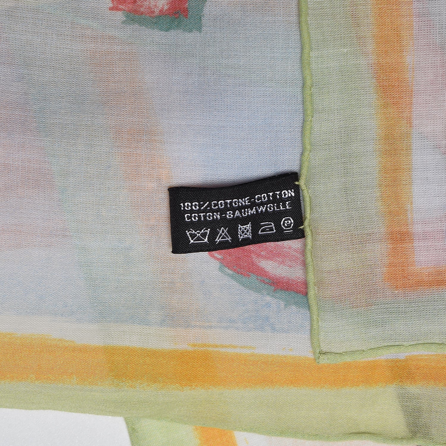Chanel Cotton Coco Cuba Square Scarf Green 5 of 6