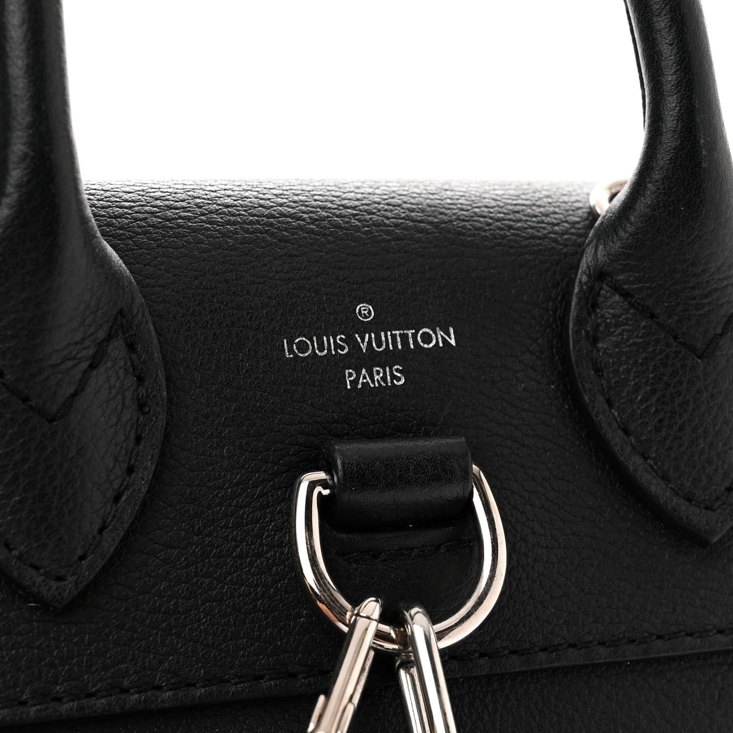 Calfskin Lockme Backpack Black
