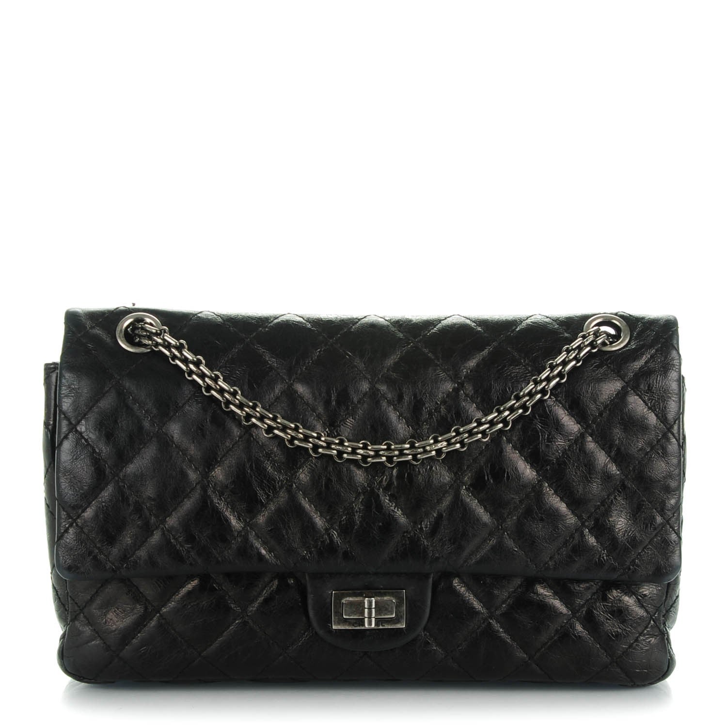 Chanel Metallic Calfskin Quilted 2.55 Reissue 226 Flap Black 1 of 7