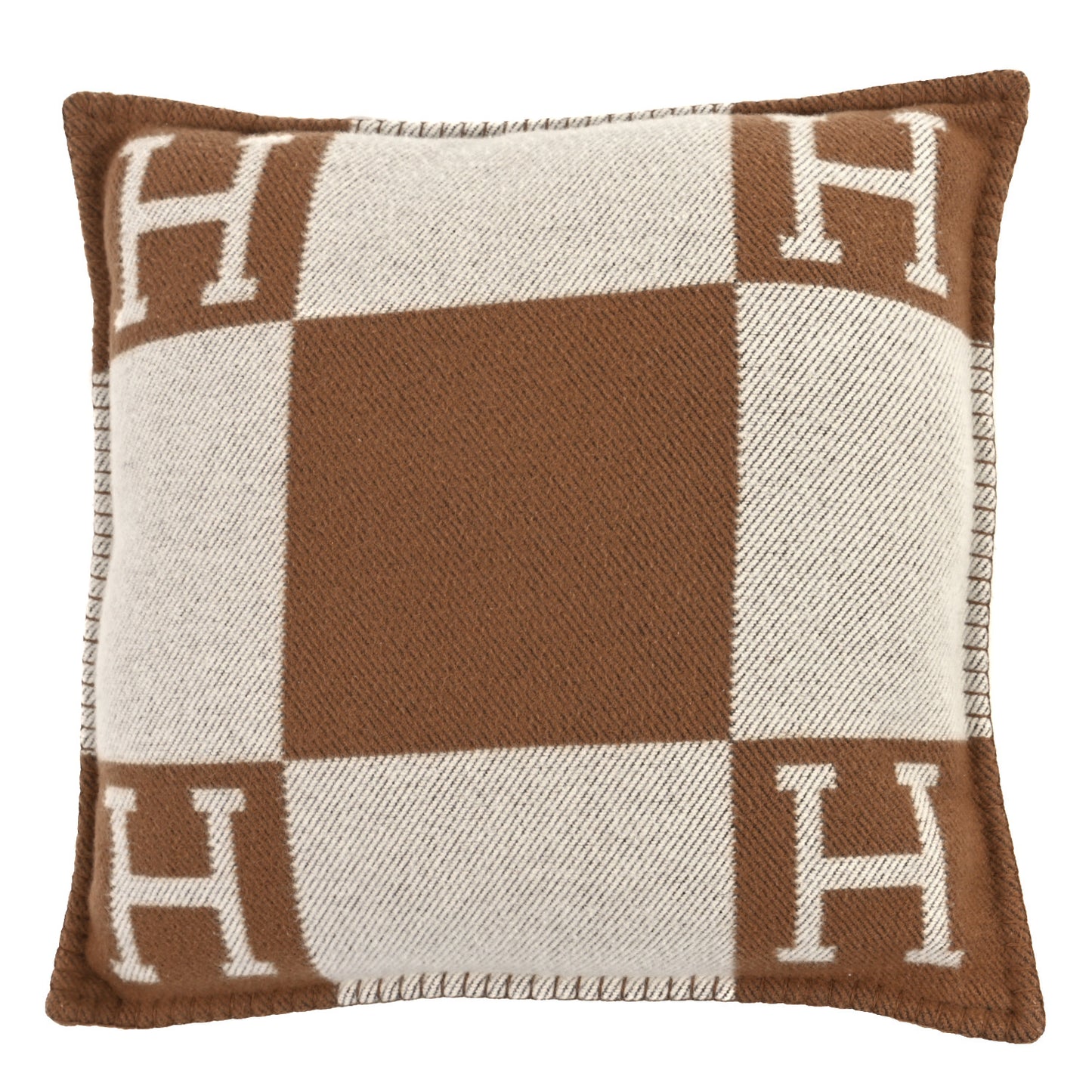 Wool Cashmere Avalon Pillow PM Ecru Camel