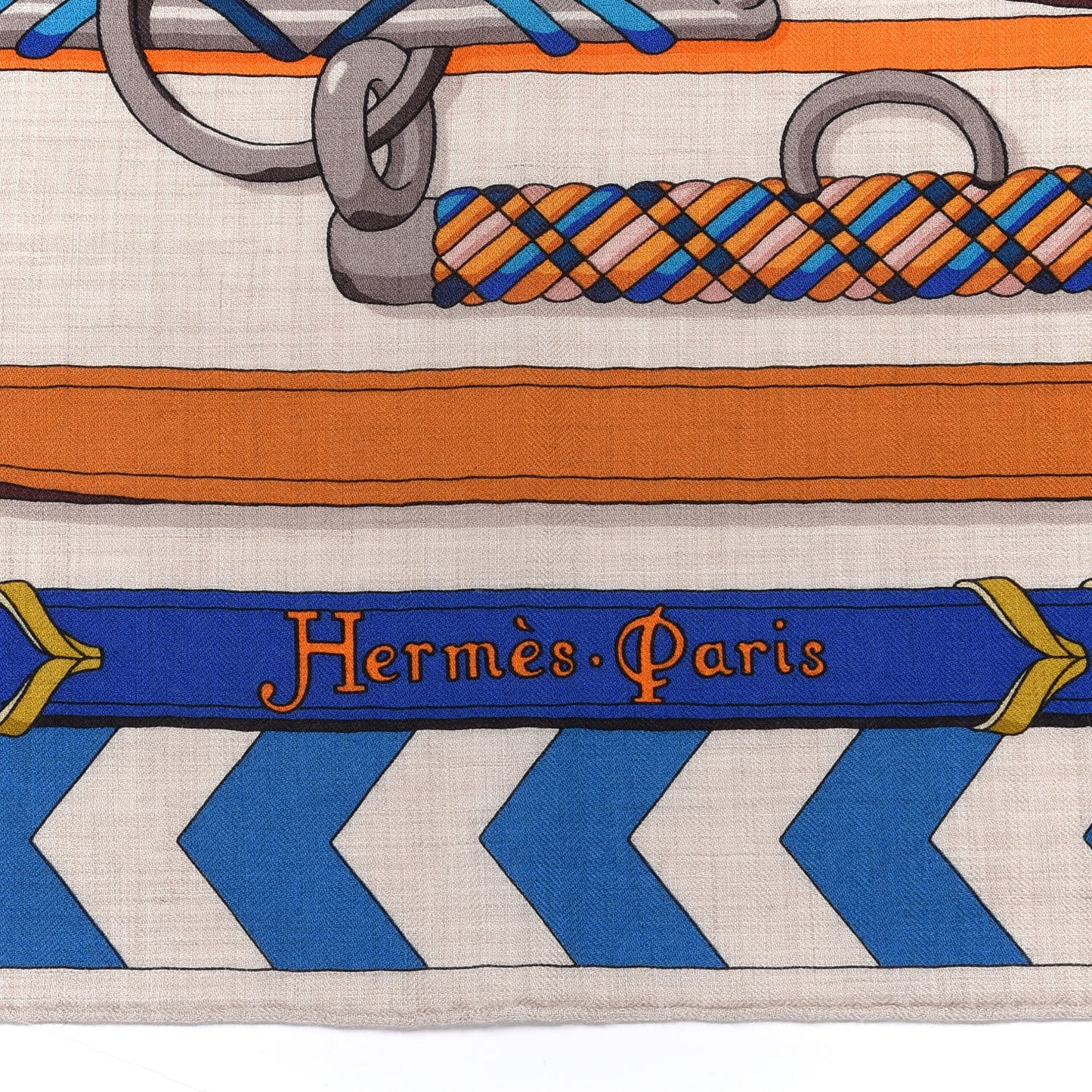 Cashmere Silk Panoplie Equestre Shawl 140