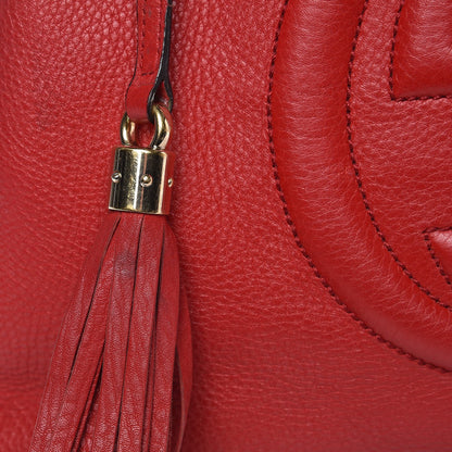 Gucci Pebbled Calfskin Medium Soho Chain Shoulder Bag Tabasco Red 17 of 17