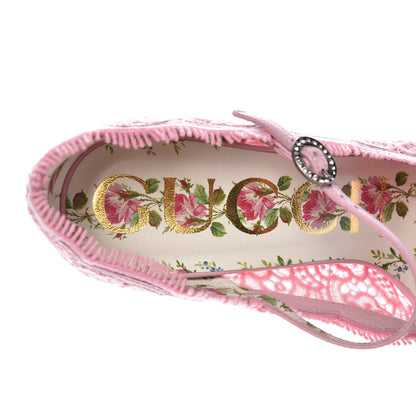 Gucci Lace Pizzo Venice Pumps 36 Sugar Pink 6 of 8