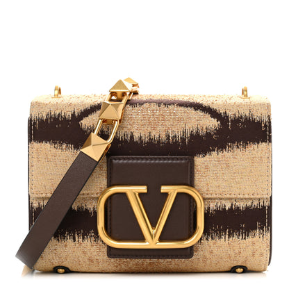 Valentino Garavani Canvas Bi-Color VLogo Stud Sign Shoulder Bag 1 of 9