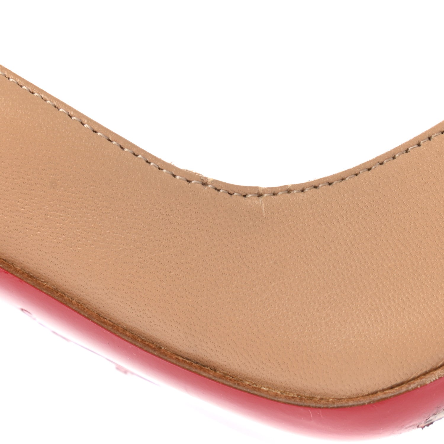 Christian Louboutin Kid Patent Culturella 100 Pumps 36.5 Nude 11 of 14