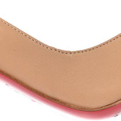 Christian Louboutin Kid Patent Culturella 100 Pumps 36.5 Nude 11 of 14