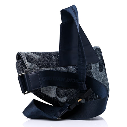 Christian Dior X Peter Doig Denim Camouflage Saddle Bag 3 of 10