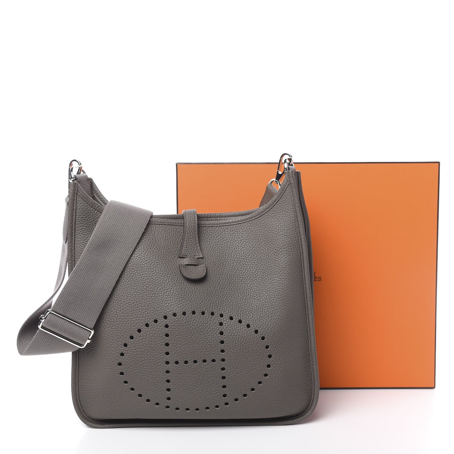 Hermes Taurillon Clemence Evelyne III PM Etain 11 of 11