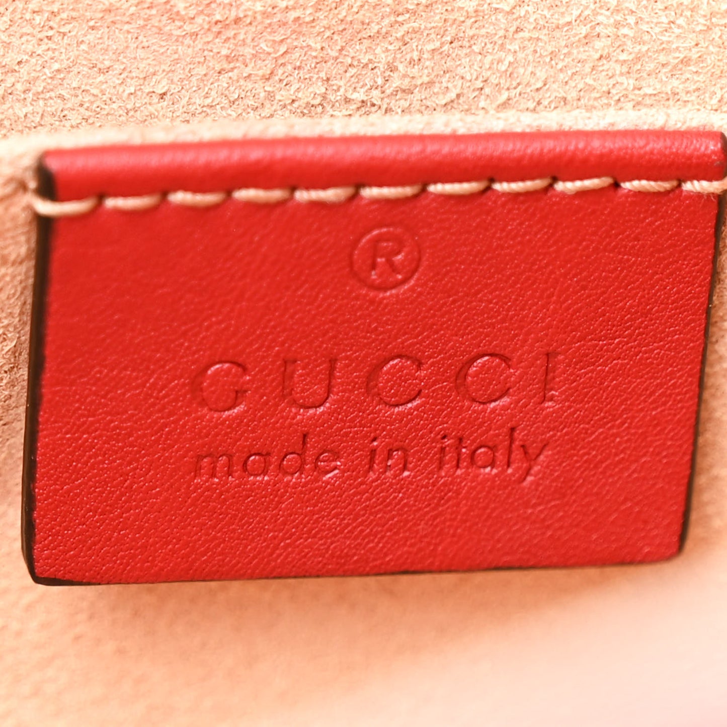 Guccissima Small Padlock Tote Red