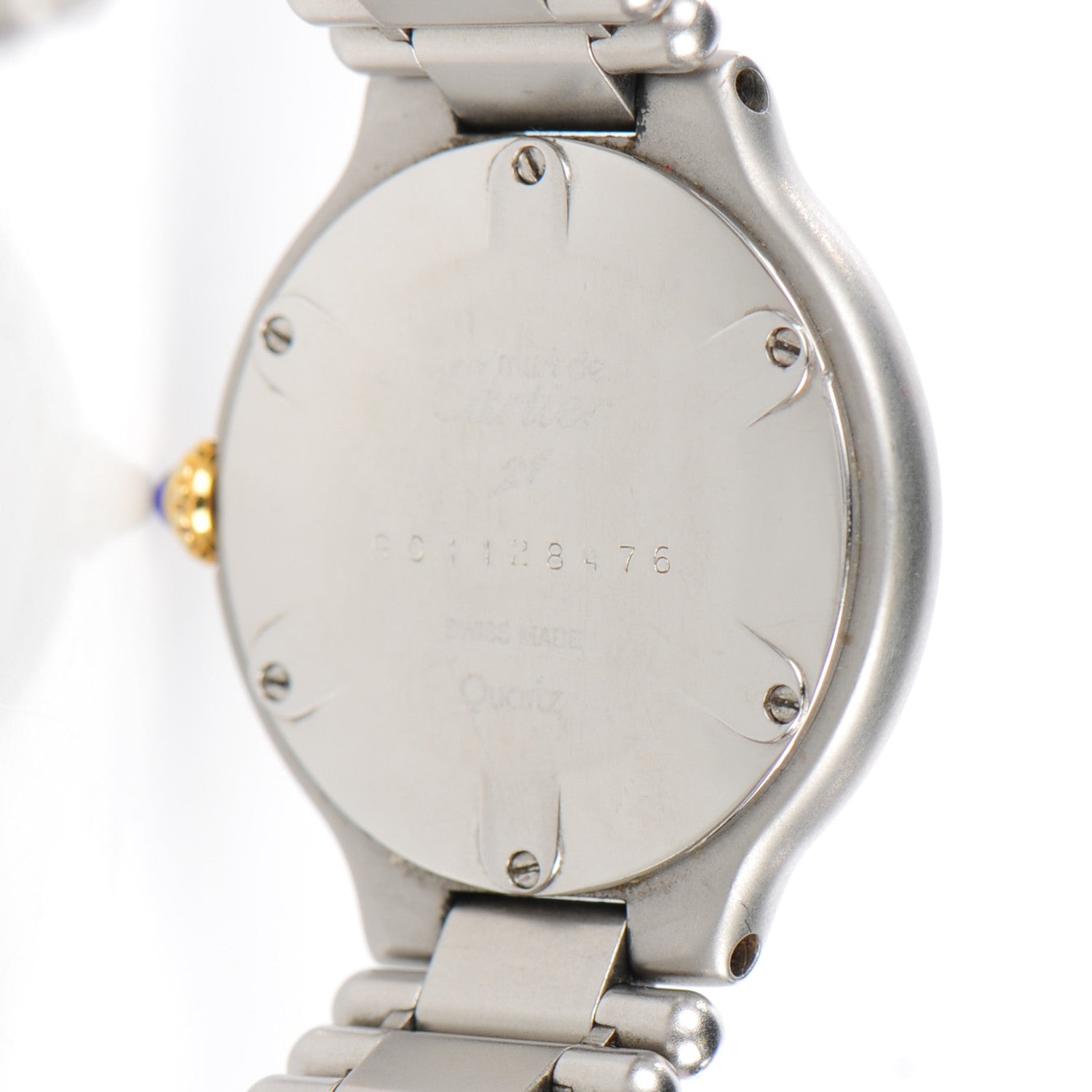 Cartier 18K Yellow Gold Stainless Steel 28mm Must De 21 Watch 6 of 9