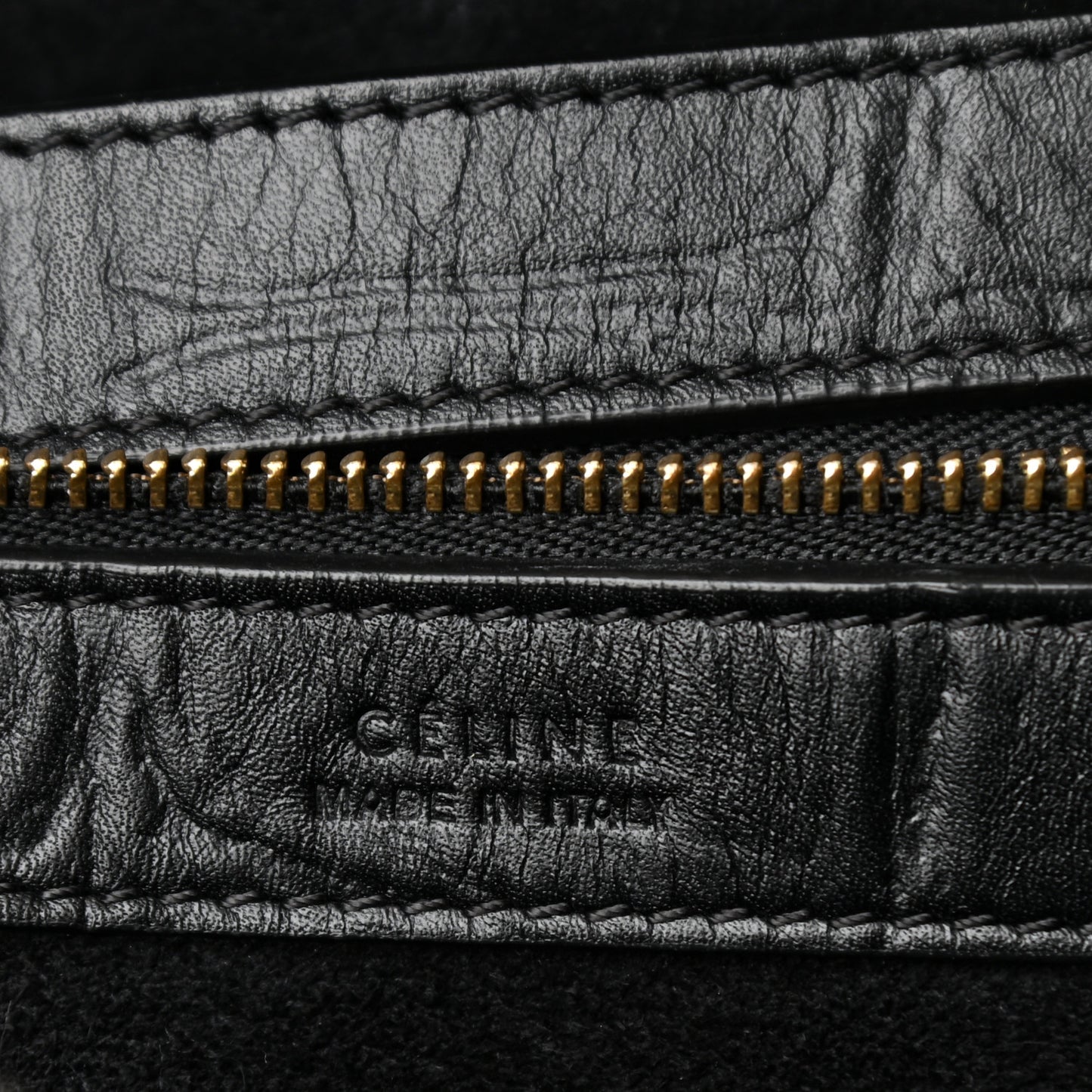 Crocodile Embossed Calfskin Medium Belt Cabas Phantom Black