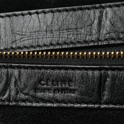 Celine Crocodile Embossed Calfskin Medium Belt Cabas Phantom Black 5 of 9