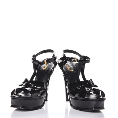 Saint Laurent Patent Tribute 105 Platform Sandals 39 Black 5 of 11