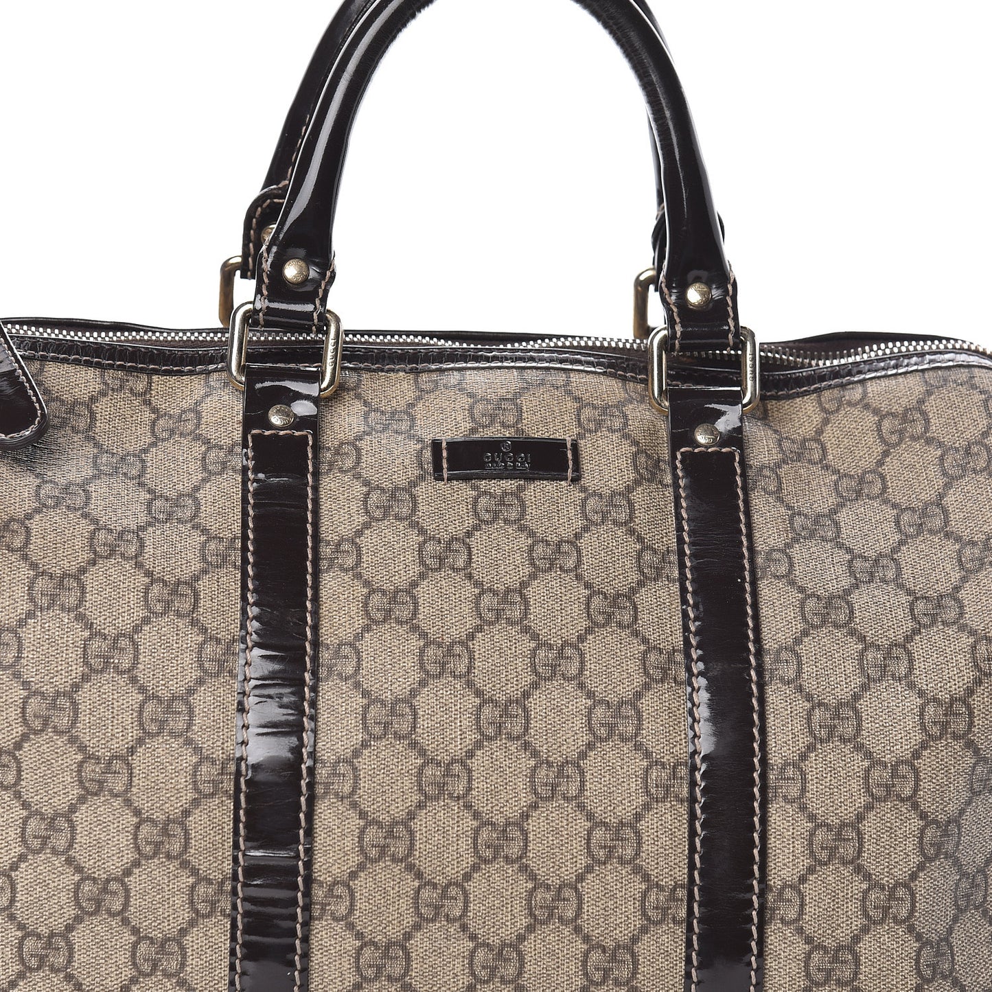 GG Plus Monogram Medium Joy Boston Dark Brown