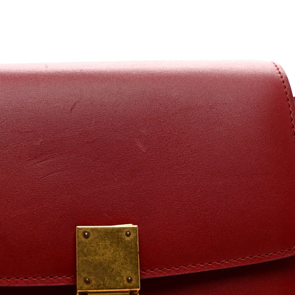 Celine Smooth Calfskin Small Classic Box Flap Bag Red 10 of 14