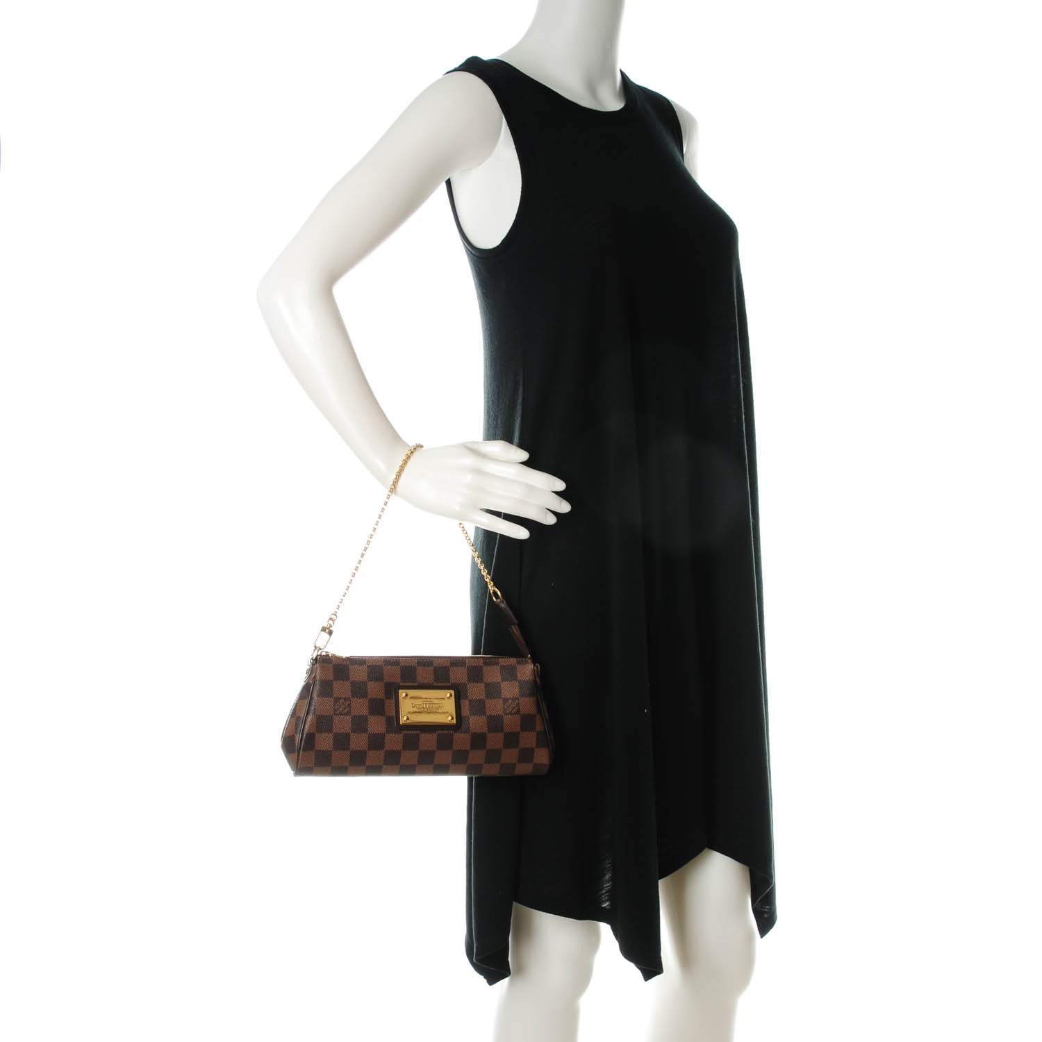 Louis Vuitton Damier Ebene Eva Clutch 2 of 7