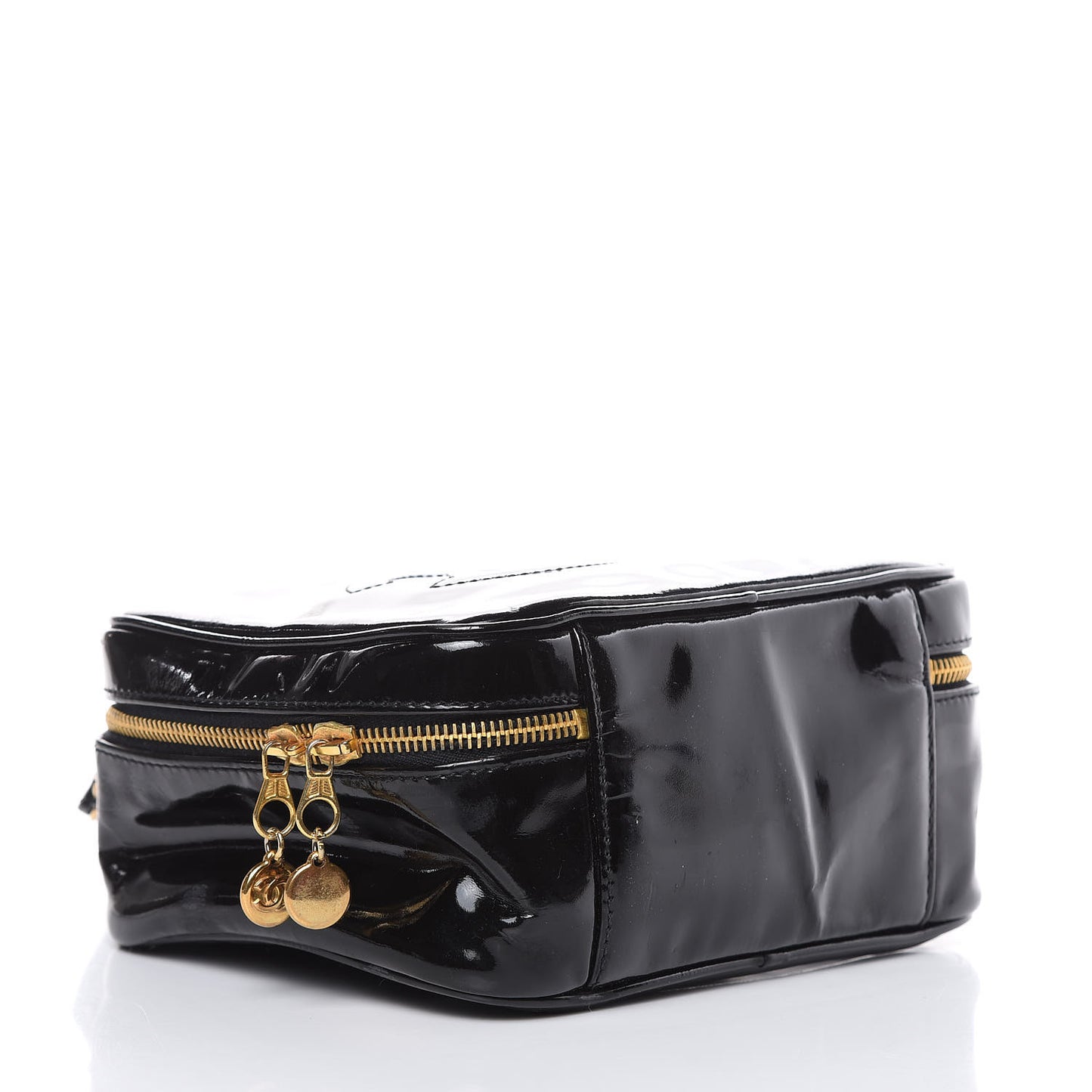 Patent CC Vanity Cosmetic Case Black