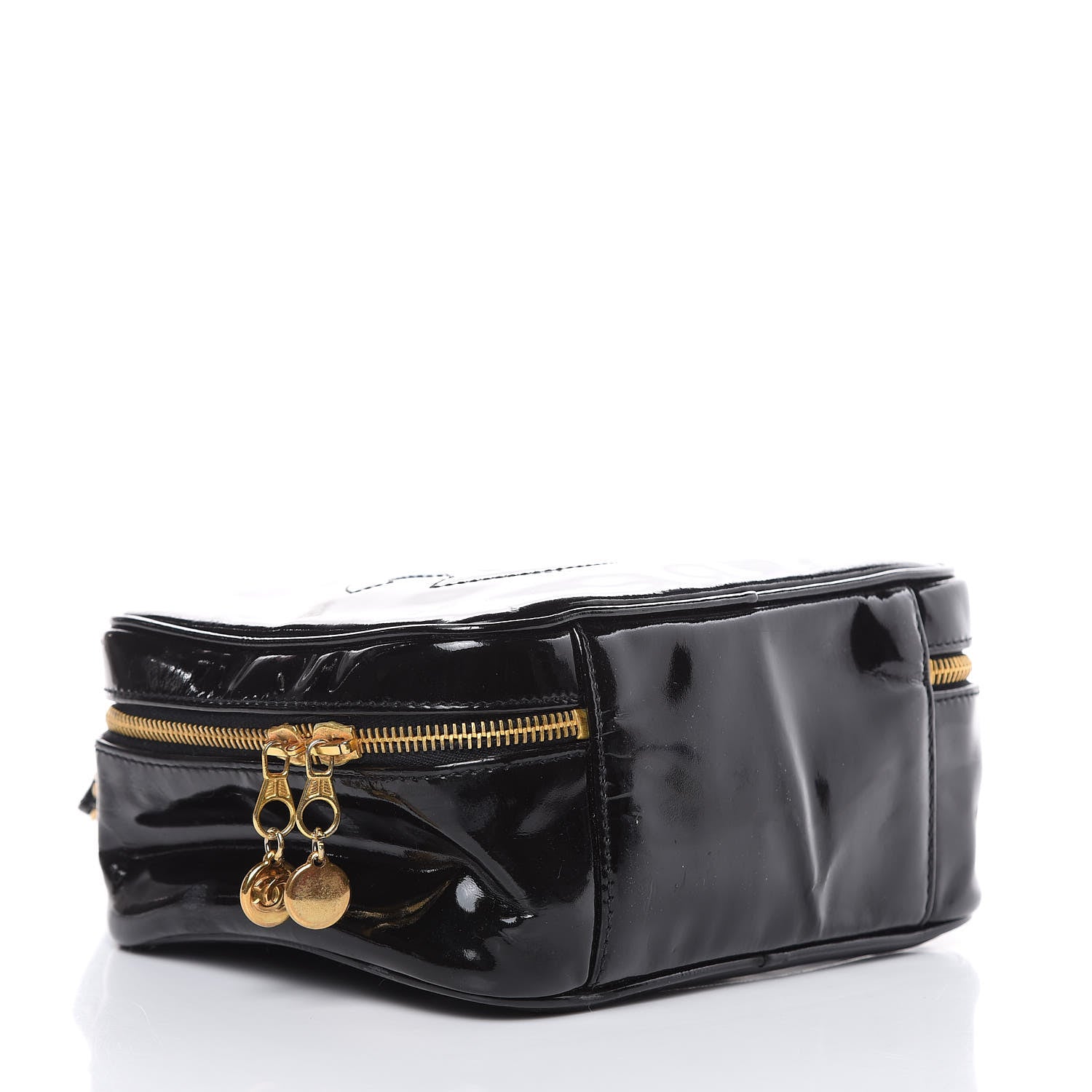 Chanel Patent CC Vanity Cosmetic Case Black 4 of 15