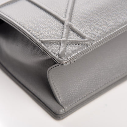 Christian Dior Grained Calfskin Medium Diorama Flap Bag Gris 10 of 11