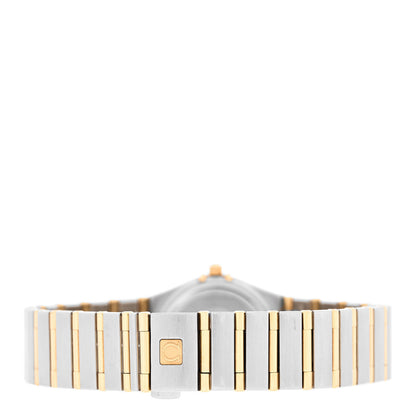 Omega Stainless Steel 18K Yellow Gold Diamond Bezel 25mm Constellation Quartz Watch Champagne 1277.15.00 3 of 5