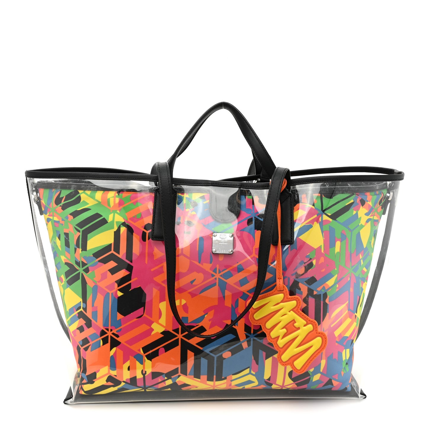 PVC Medium Portuna Shopper Tote Pink Multicolor