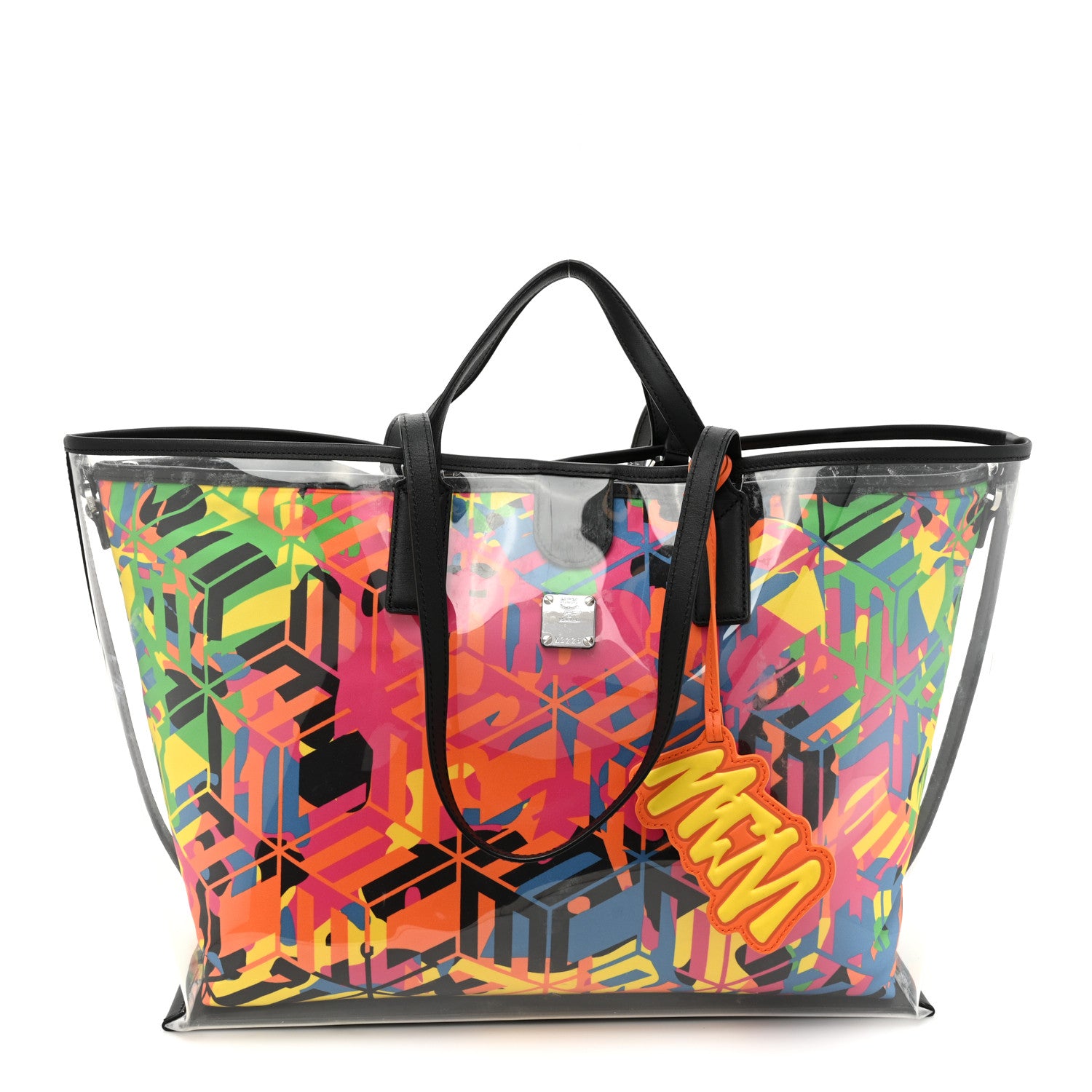 MCM PVC Medium Portuna Shopper Tote Pink Multicolor 1 of 18