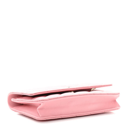 Chanel Caviar Quilted Wallet On Chain WOC Light Pink 4 of 14