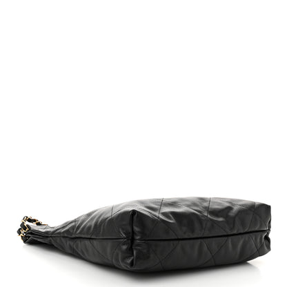 Chanel Shiny Caviar Quilted Monochrome Small Chanel 22 Black 5 of 11
