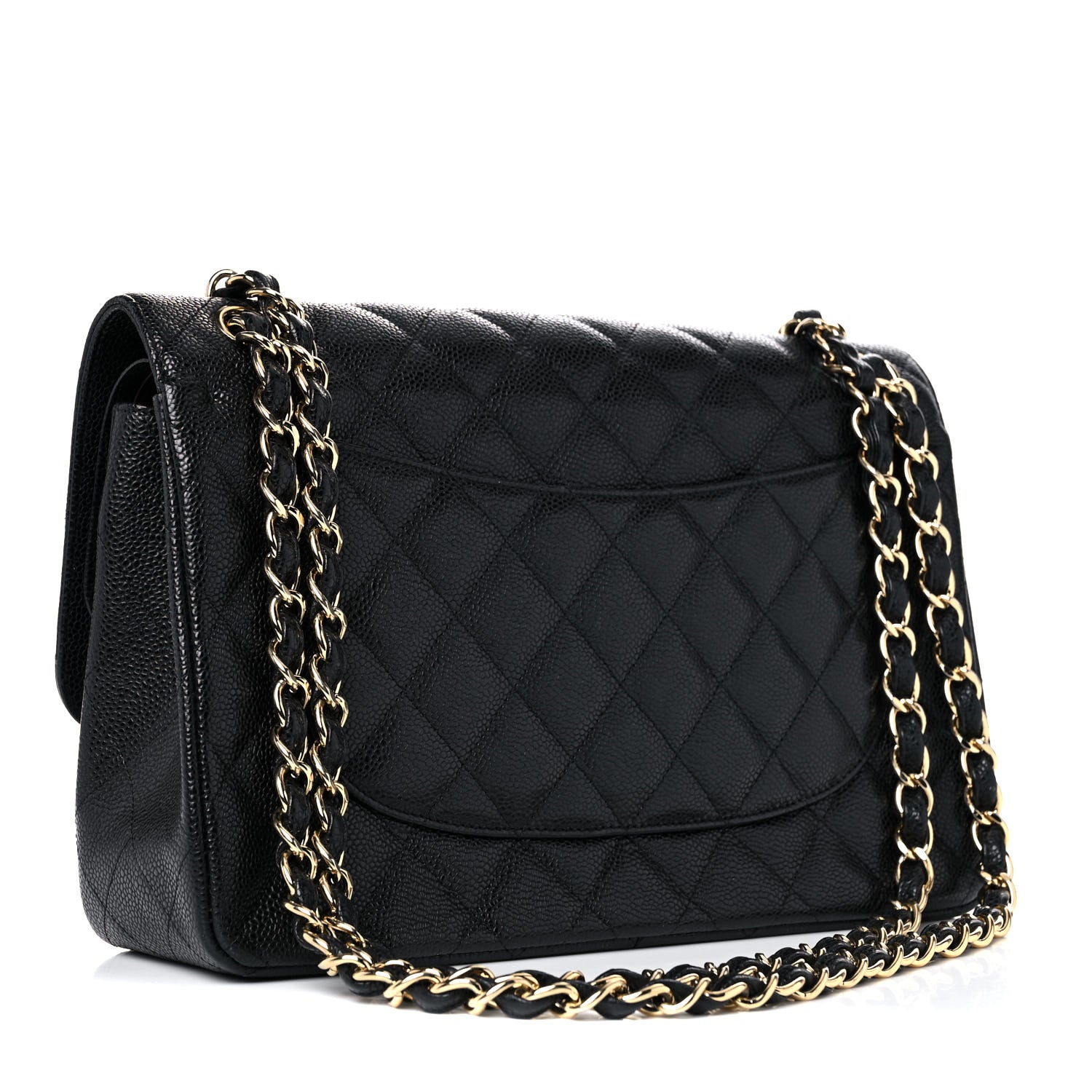 Chanel Caviar Quilted Jumbo Double Flap Black 2 of 16