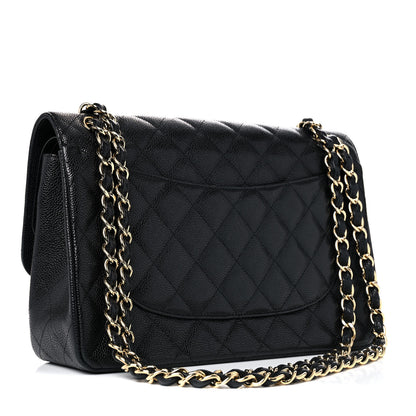 Chanel Caviar Quilted Jumbo Double Flap Black 2 of 16
