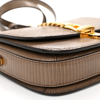 Gucci Lizard Mini Sylvie 1969 Messenger Bag Taupe 9 of 10
