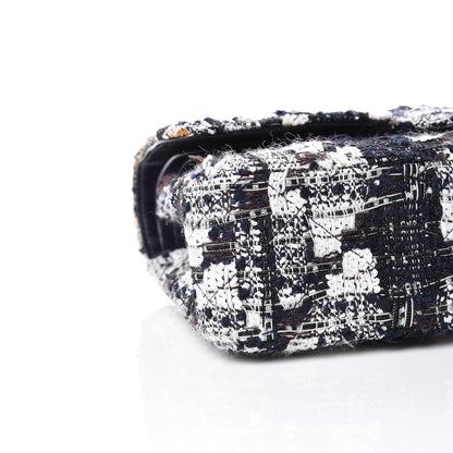 Chanel Tweed Medium Double Flap Blue White 5 of 10