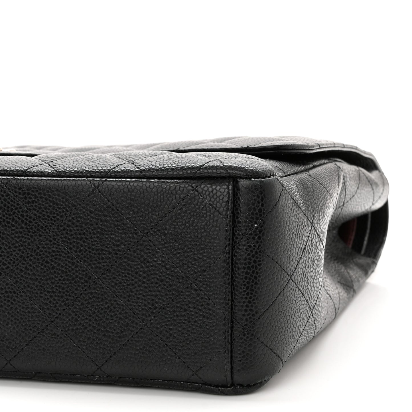 Caviar Quilted Maxi Double Flap Black