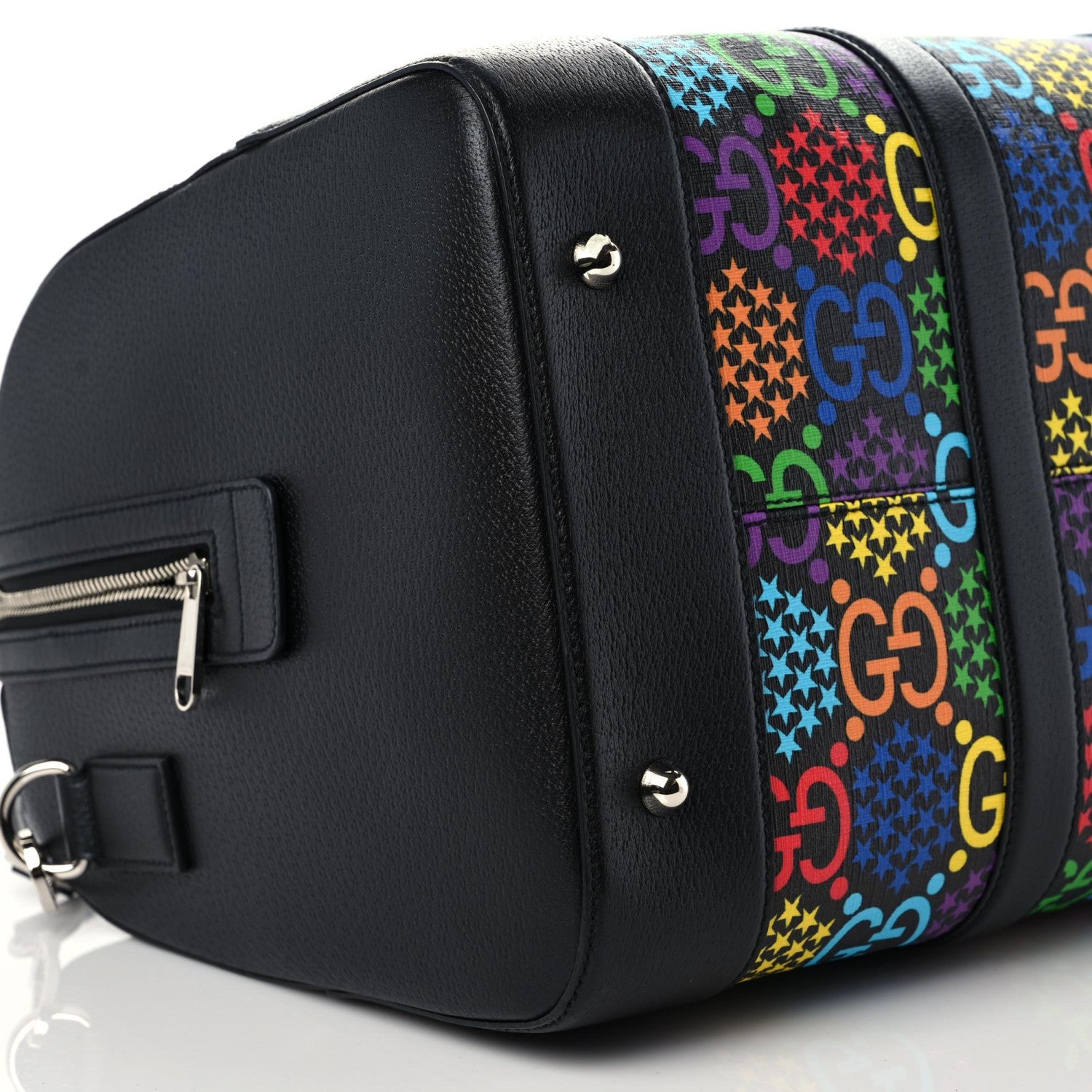 Gucci GG Supreme Monogram Psychedelic Duffle Bag Black Multicolor 8 of 10