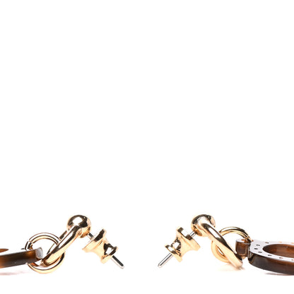 Hermes Permabrass Buffalo Horn Amulettes Equestre Earrings 4 of 5