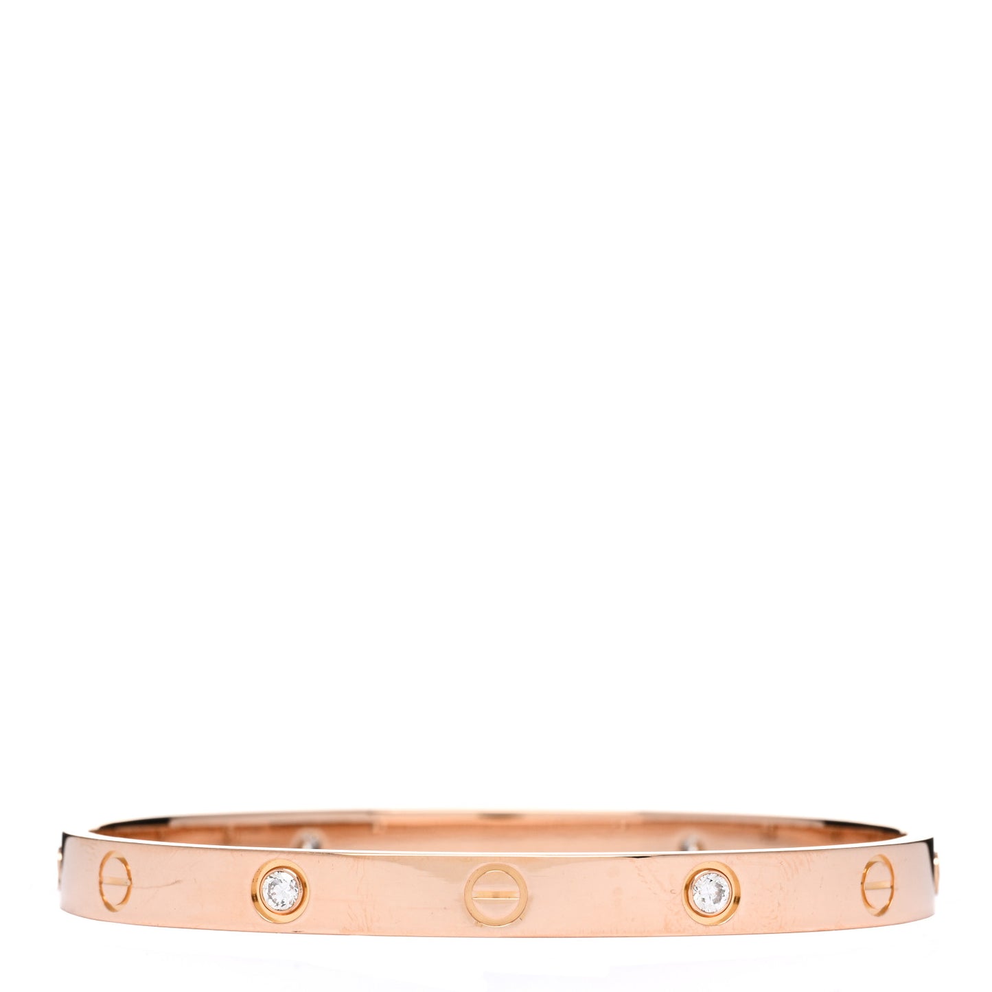 18K Pink Gold 4 Diamond LOVE Bracelet 18