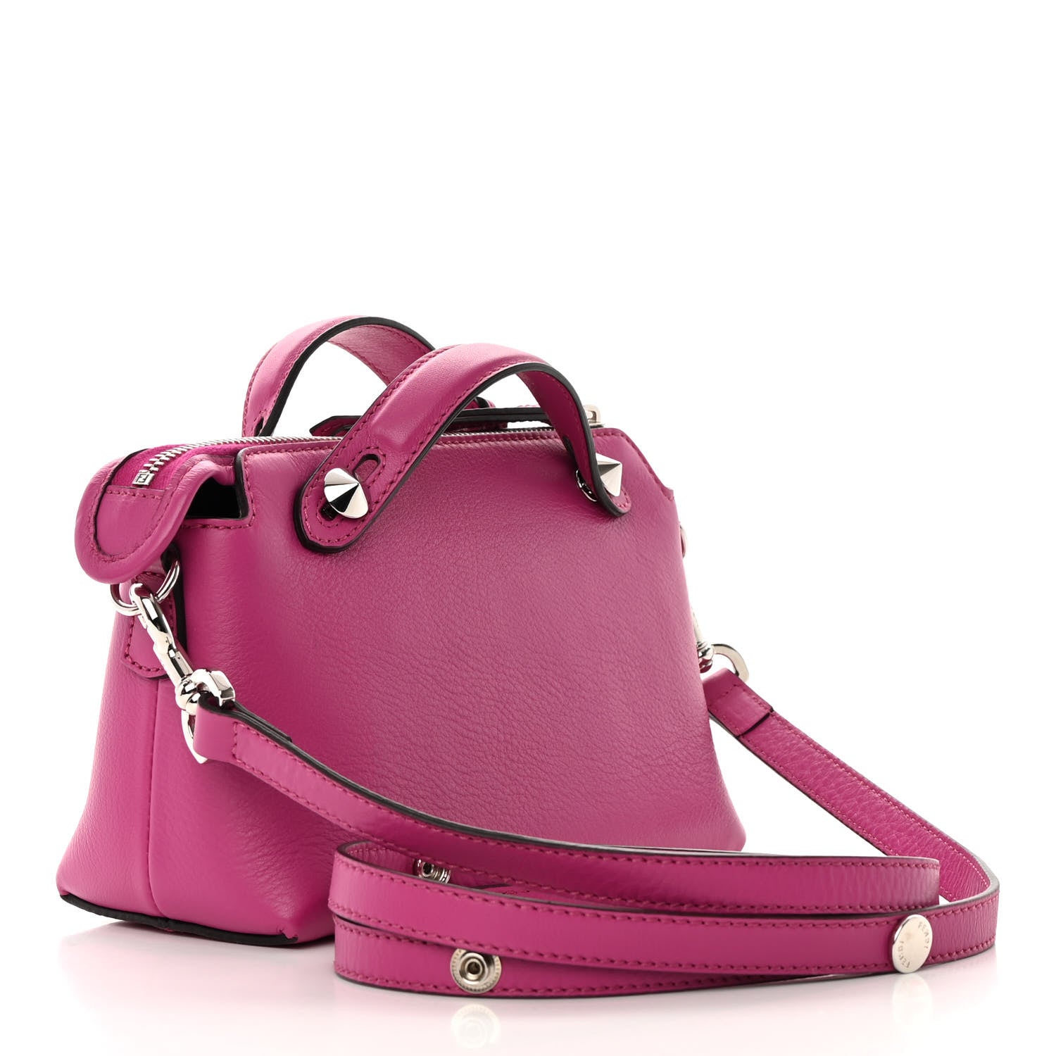 Fendi Vitello Dolce Mini By The Way Boston Bag Magenta 3 of 11