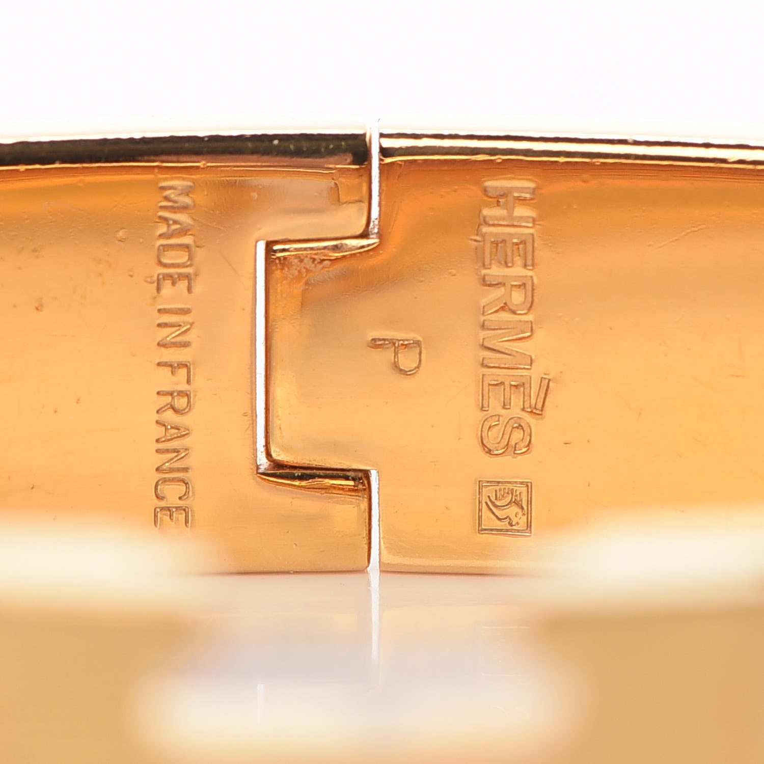 Hermes Enamel Narrow Clic Clac H Bracelet PM Orange 4 of 4