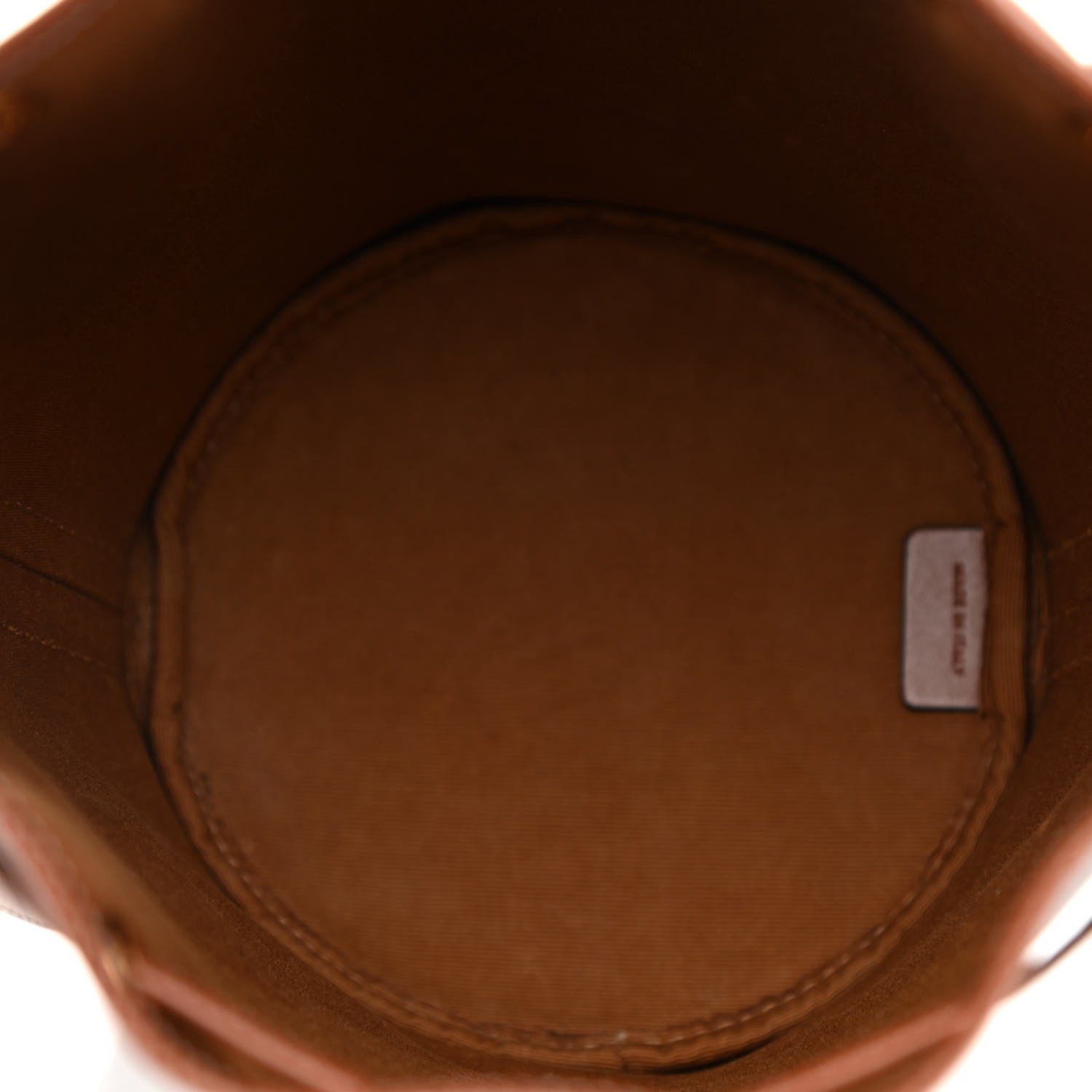 Celine Triomphe Canvas Calfskin Small Drawstring Bucket Bag Tan 5 of 9
