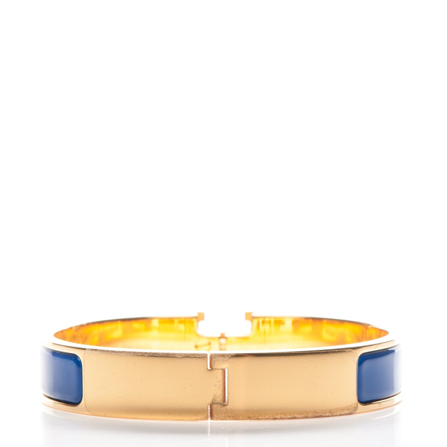 Enamel Narrow Clic Clac H Bracelet GM Bleu Royal