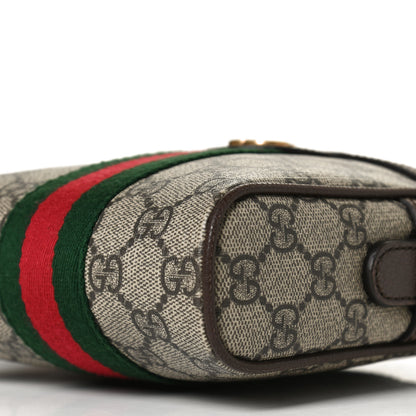 Gucci GG Supreme Monogram Web Mini Ophidia Messenger Brown 6 of 11