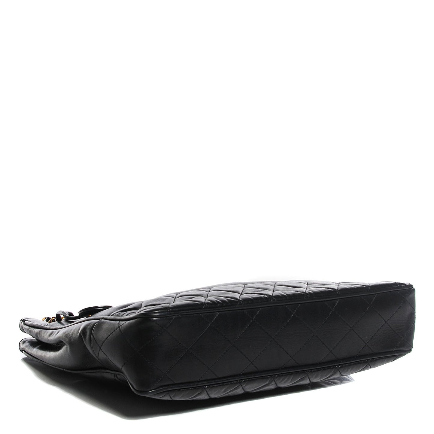 Lambskin Quilted Shoulder Bag Black
